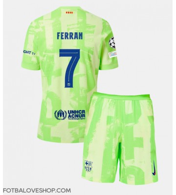 Barcelona Ferran Torres #7 Dětské Alternativní Dres 2024-25 Krátký Rukáv (+ trenýrky)